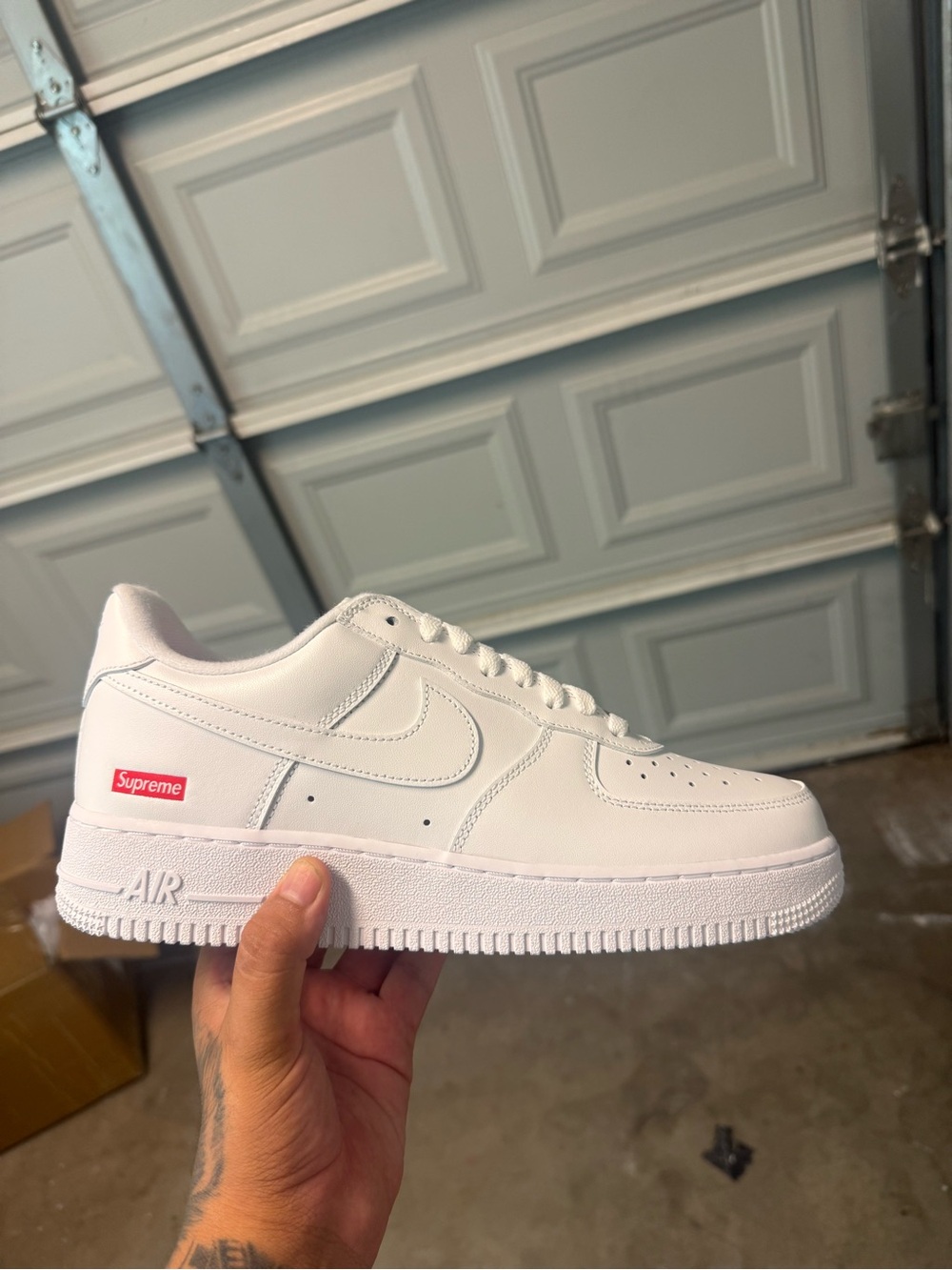 All White Nike x Supreme Air Force 1
